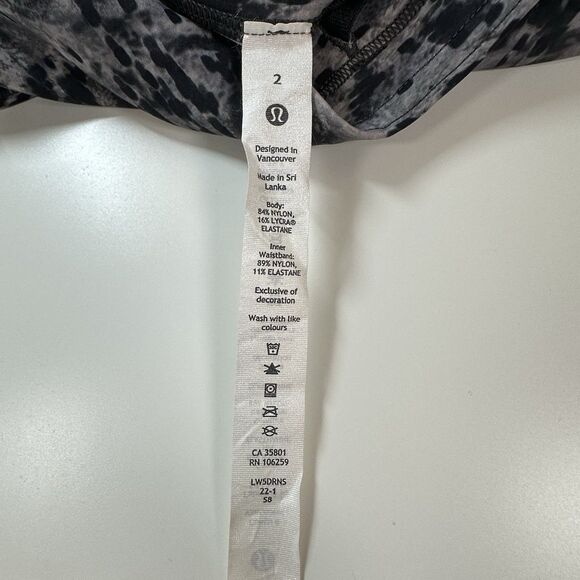 Lululemon Base Pace High-Rise Tight 25" Estuary Grey Multi Sz 2 Athleisure Yoga - Picture 4 of 9